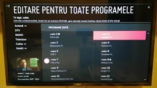 Editarea si aranjarea canalelor la Televizor  LG  in functie de preferinte