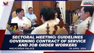 Sectoral Meeting: Guidelines Governing Contract of Service (COS) and Job Order (JO) Workers