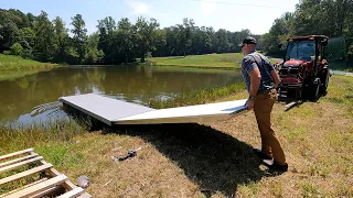 It's so easy! How to Install and secure a simple floating Pond Dock