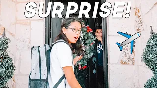 flying home and surprising my family for christmas *emotional*