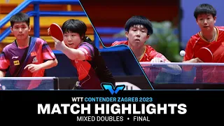 Wang Chuqin/Sun Yingsha vs Lin Shidong/Kuai Man | XD Final | WTT Contender Zagreb 2023