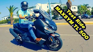 المراجعة الشاملة للدراجة 😍 Review and Test Ride SYM ❤️MAXSYM TL 500