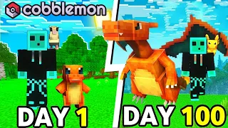 i Spend 100 Days In Cobblemon... Minecraft Pokemon