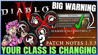 Diablo 4 - New Patch is MASSIVE - All Class Changes, Nerfs, Buffs, Uber Unique Changes & More!