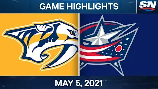 NHL Game Highlights | Predators vs. Blue Jackets - May 5, 2021