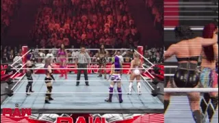 WWE 2K24 RAW TRIPLE THREAT TORNADO TAG TEAM MATCH THE WINNING TEAM EARNS A TITLE MATCH AT WM