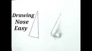 How to draw a nose easy Drawing nose step by step tutorial for beginners Pencil drawing easy