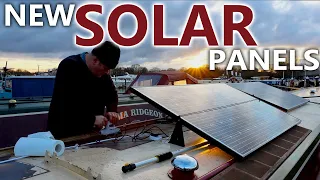 20 - Installing Our New 640w Perlight Solar Panel System On Our Narrowboat