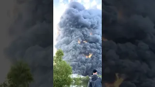 A massive fire has erupted at an industrial estate in Cannock, Staffordshire