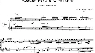 Igor Stravinsky - Fanfare for a New Theatre for Two Trumpets (1964) [Score-Video]