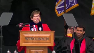 Chancellor Blank  addresses the graduates, Commencement Spring 2016