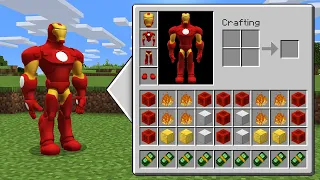 REALISTIC IRON MAN Inventory Shop MINECRAFT HOW TO PLAY SUPERHERO INVENTORY CHALLENGE Animation