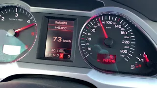 Audi A6 C6 3.0 TDI 280hp acceleration 0-100, stage 1, chip.