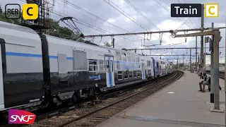 ( RER C ) Départ d'une UM de Z5600/Z20900 en Gare de Saint-Cyr