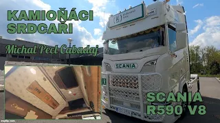 Srdcaři kamióňáci - Michal Pecl a Scania R590 V8 - Kloboucká Lesní s.r.o.