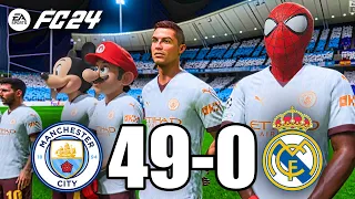 FIFA 24 | RONALDO, BETMAN, SPIDER MAN, ALL STARS | MANCHESTER CITY 49-0 Real Madrid