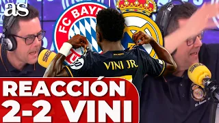 GOL de VINICIUS JUNIOR de penalti, 2-2 BAYERN MUNICH - REAL MADRID: Reacción RONCERO