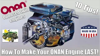 10 Tips to MAXIMIZE the Life of the ONAN Engine in Your Garden Tractor - Long Live the Opposed Twin!