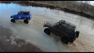 2 тачки, грязь и 500р... Легкие деньги №51 на трофи! Синий и черный! Offroad 4x4