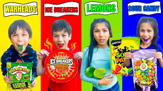 LAST TO STOP EATING SOUR CANDY WINS A MYSTERY PRIZE **Kids Went Crazy** | Familia Diamond