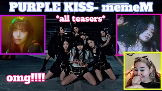 PURPLE KISS - 'memeM' MV Teaser 1 + 2, Member Teasers, Highlight Medley and Intro Illusion| reaction