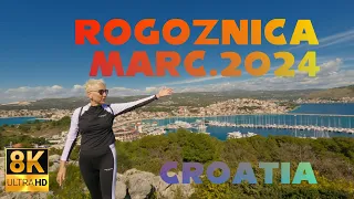 Rogoznica, Croatia | 8K Spring Walkthrough (March 2024)