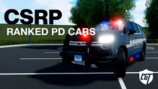 ROBLOX : CT STATE ROLEPLAY – REVIEWING EVERY RANKED PD CARS!