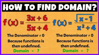 How to Find the Domain of a Function? Polynomials, Radicals and Fractions