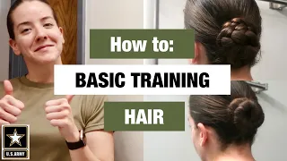 EASY military bun tutorial | Army Basic Training hair!