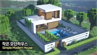 ⛏️ Minecraft Tutorial :: 🏠 Simple Modern House with Pool 🌳