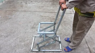 Great idea on how to make a unique shock absorber chair by a clever craftsman/ Diy smart metal chair