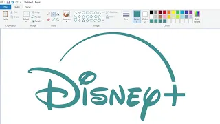 How to draw the Disney+ logo using MS Paint | How to draw on your computer
