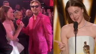 Emma Stone Blames Ryan Gosling For 'Broken Dress' At 2024 Oscars