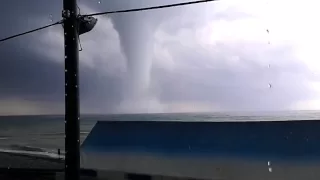 Tornado in Inal Bay on the Black Sea