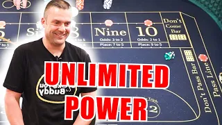 🔥UNLIMITED POWER🔥 30 Roll Craps Challenge - WIN BIG or BUST #332