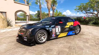 Forza Horizon 5 . Cadillac #3 Cadillac Racing ATS-V.R 2015 . Car Show Speed Jump Crash Test Drive .