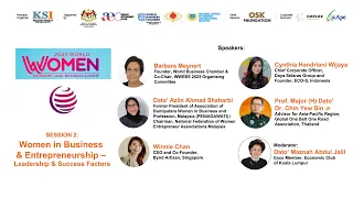 WWEBS 2023 – Session 2: Women in Business & Entrepreneurship – Leadership & Success Factors