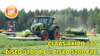 Demonstrations 2024 | Claas Axion 870 with Disco 9700 RC Auto Swather & Disco 3600 FRC