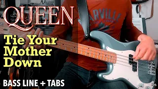 Queen - Tie Your Mother Down /// BASS LINE [Play Along Tabs]