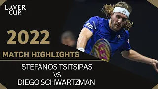 Stefanos Tsitsipas vs. Diego Schwartzman Highlights | Laver Cup 2022 Match 2