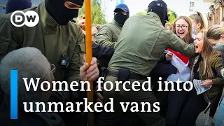 Belarus protests: Masked men arrest dozens of women in Minsk | DW News