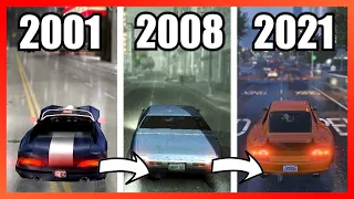 Evolution of Car driving on rain in GTA Games (2001-2021)