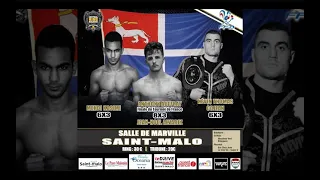 LE BOXEUR KEVIN THOMAS DU C.R MALOUIN REMONTRA SUR LE RING LE 30 NOV À ST-MALO, SALLE DE MARVILLE