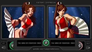 Portrait Comparison of The King of Fighters 02/03 (KOF 02 vs KOF 03) Side by Side Comparison