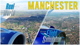 Microsoft Flight Simulator (FS2020) vs Real Life | Landing in Manchester | A320 passenger view