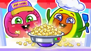 Baby Loves Popcorn Truck Song 🍿😍 Rainbow Popcorn 🌈II VocaVoca🥑 Kids Songs & Nursery Rhymes