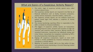 Basics of suspicious activity report