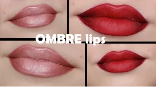 Губы в стиле Омбре (2 способа) 💋 Градиент на губах 💋 OMBRE Lip Tutorial