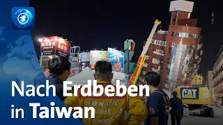 Bergungsarbeiten nach Erdbeben in Taiwan