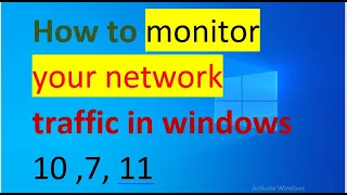 monitor your network traffic in windows (no software)